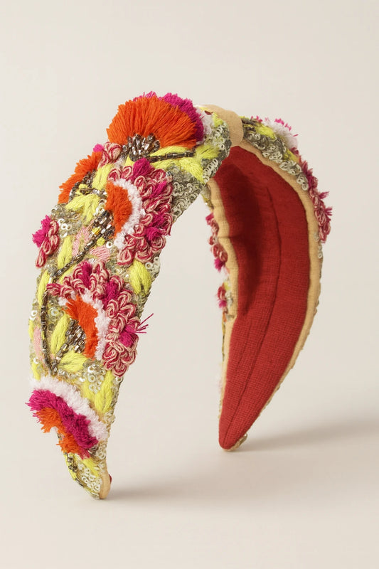 Lush Gardens Burgundy Headband - Choko