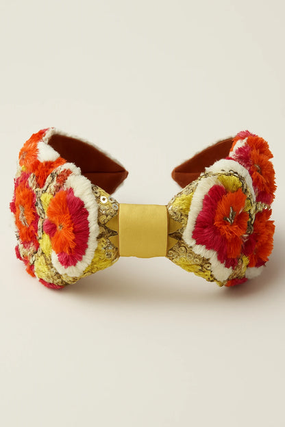 Lush Gardens Burgundy Headband