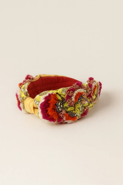 Lush Gardens Burgundy Headband