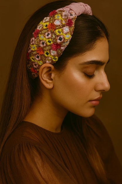 Ethnic Beauty EmbroideRed Headband