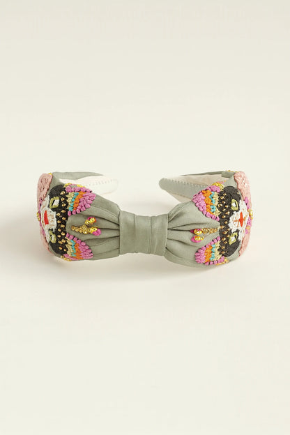Gilded Flora Beaded Headband - Choko