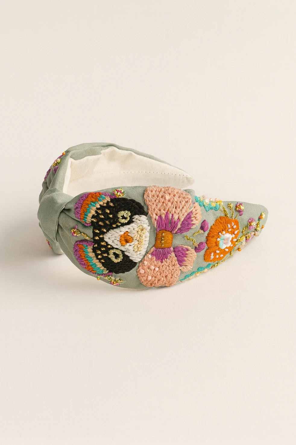 Gilded Flora Beaded Headband - Choko