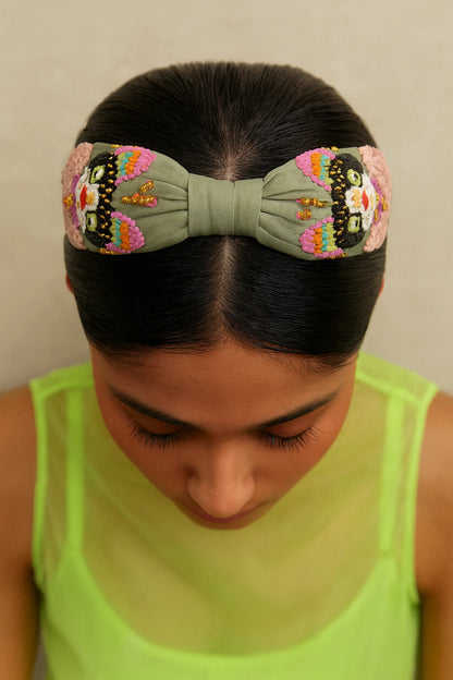 Gilded Flora Beaded Headband - Choko