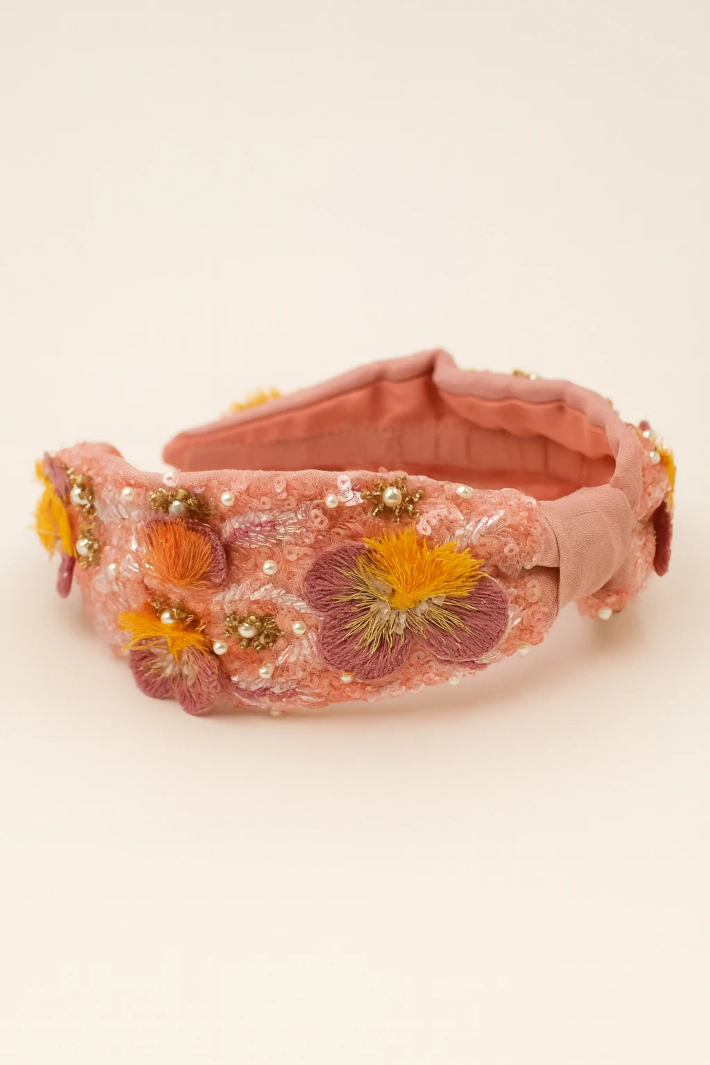 EmbroideRed Rose Sequinned Headband - Choko