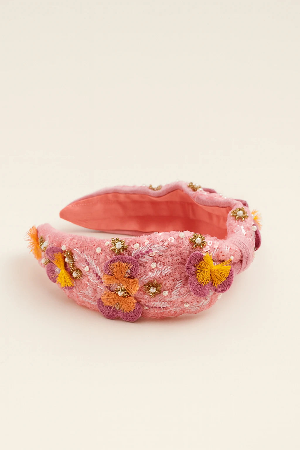 EmbroideRed Rose Sequinned Headband - Choko