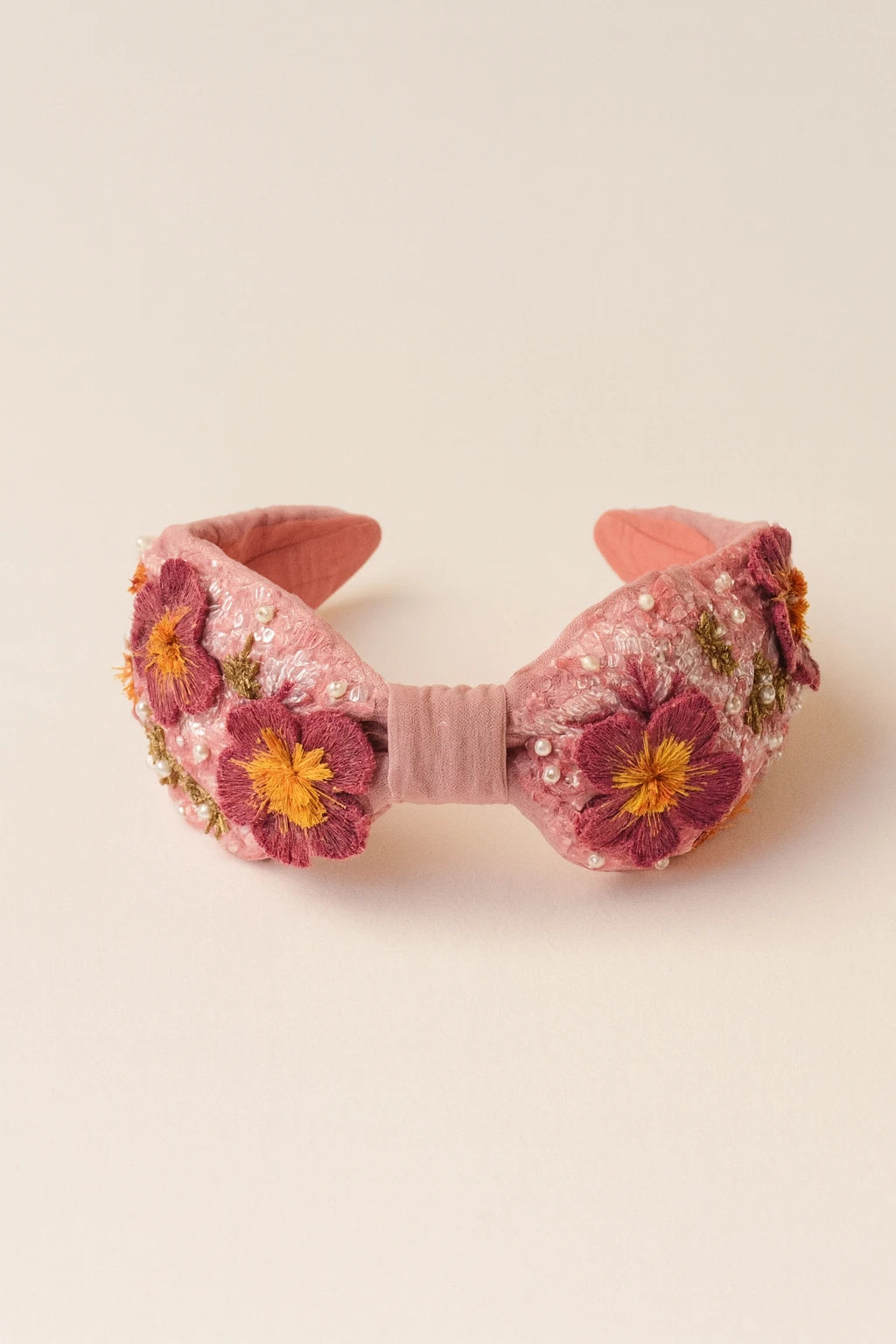 EmbroideRed Rose Sequinned Headband - Choko