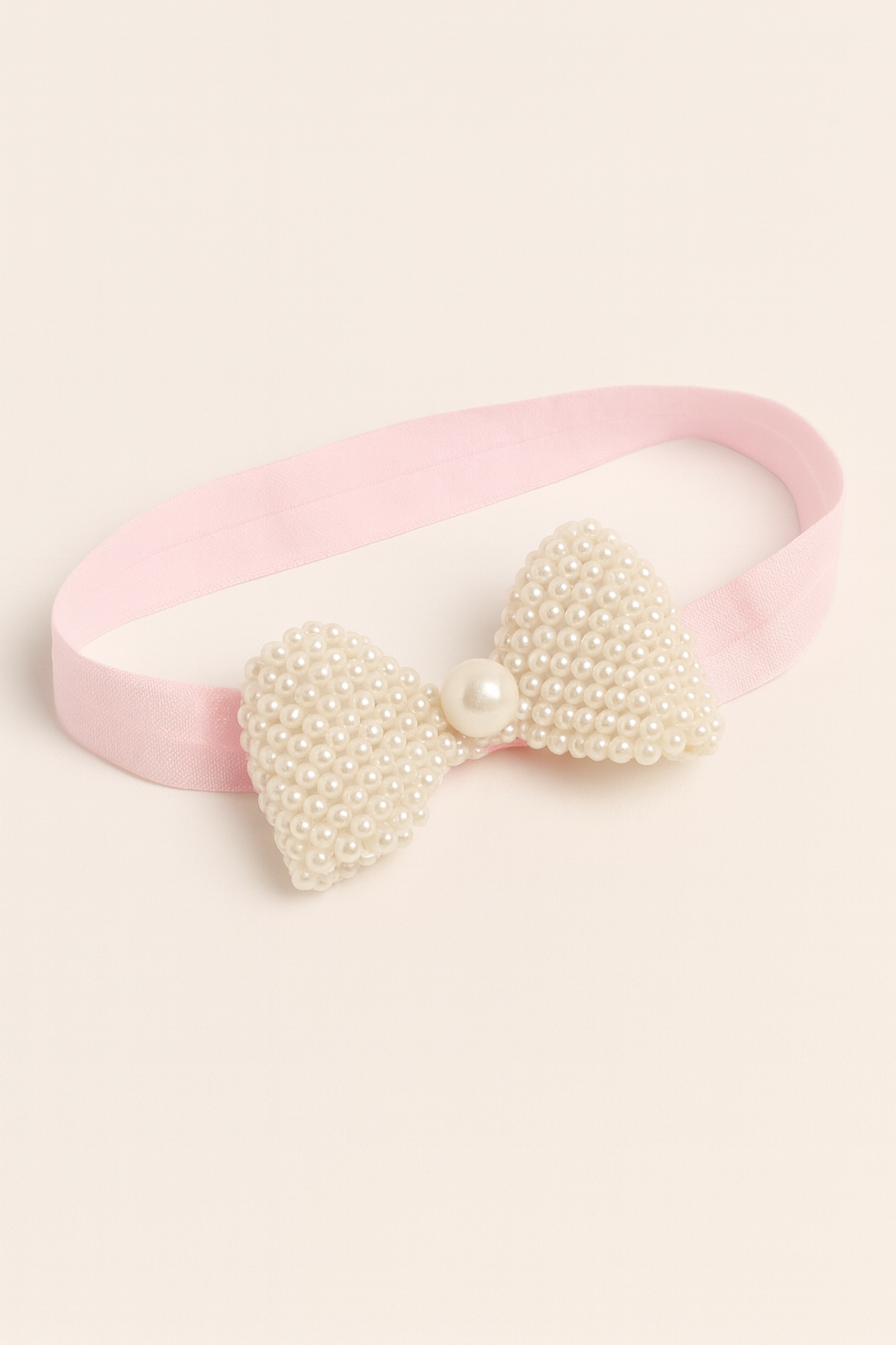 Choko Pearl Bow Detailing Headband for Baby Girls — Pink - Choko