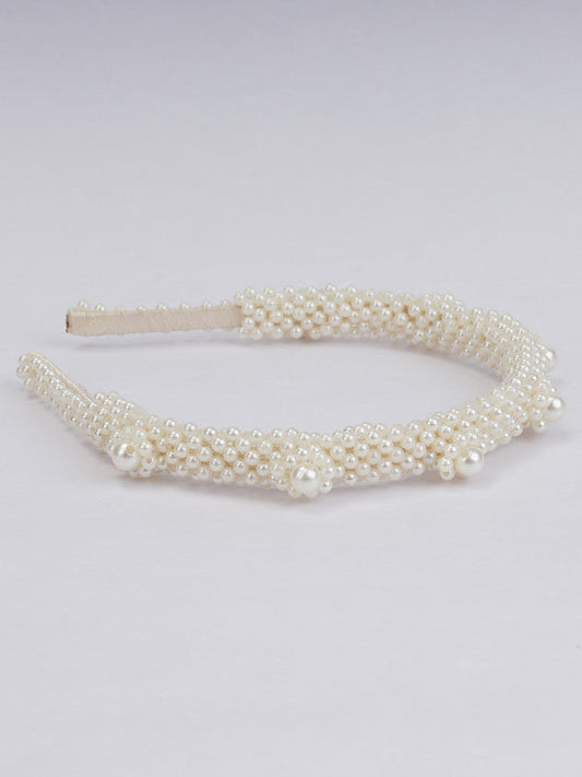 Ivory Pearl Hairband for Girls & Kids – Minimalist Formal Touch Choko