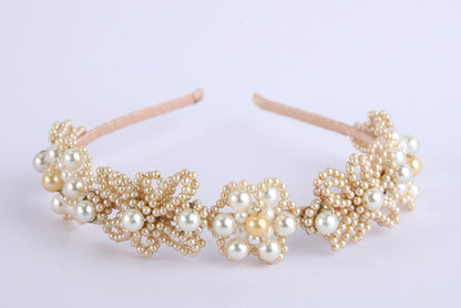 Ornamental Flora Pearl Hairband for Girls & Kids – Dual-Colored Elegance - Choko