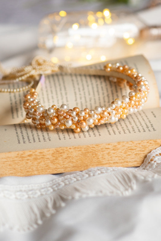 Orange Tangerine Pearl Hairband for Girls & Kids – Vibrant & Sweet Choko