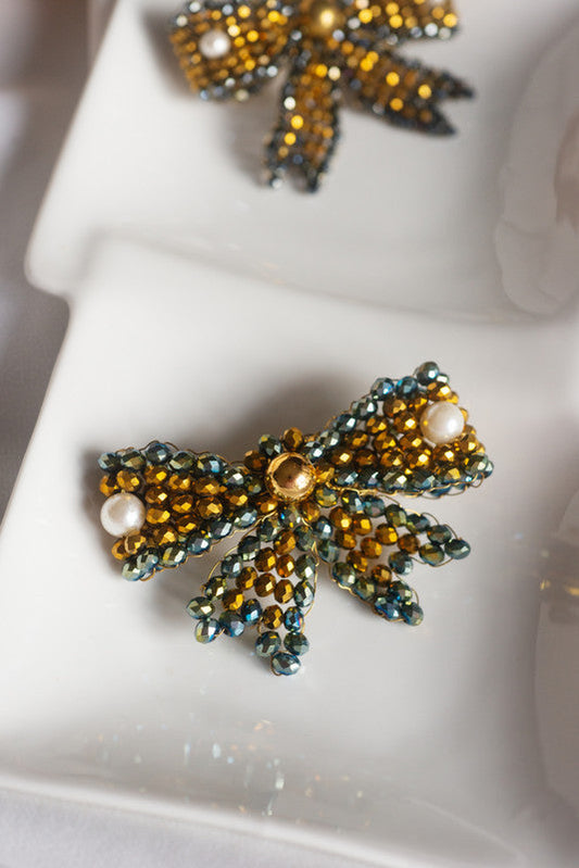 Monarch Butterfly Hair Clip for Girls & Kids - Metal Black & Gold Choko