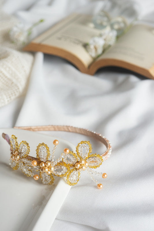 Butterflies in the Hair-Band for Girls - Golden Wing Accents