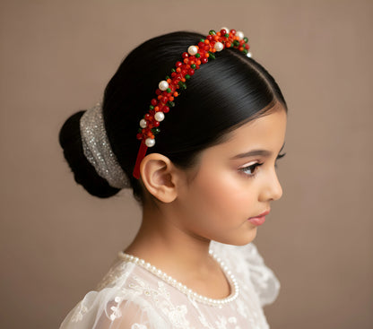 Lush Jewels Beaded Hairband - Holiday Pearl Edition - Choko