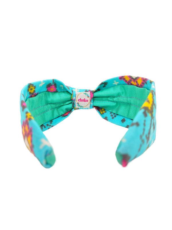 Sky Blue Wildwood Turban Hairband for Girls & Kids – Warm Sunshine Vibes Choko