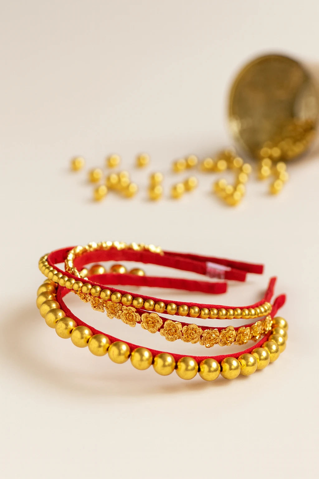 Rose and Pearly Hair Band - Set of 3 for Girls & Kids - Choko