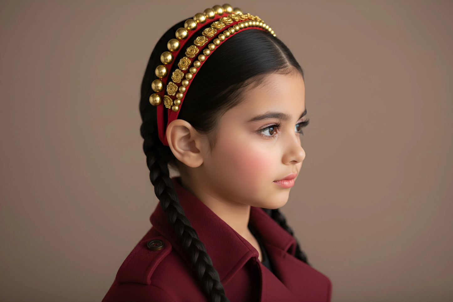 Rose and Pearly Hair Band - Set of 3 for Girls & Kids - Choko