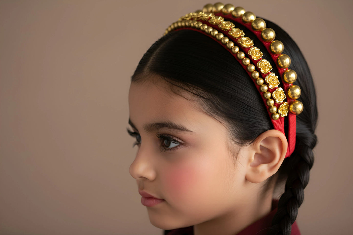 Rose and Pearly Hair Band - Set of 3 for Girls & Kids - Choko