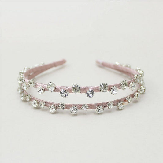 Choko – Elegant Stone Work Double Hairband for Girls & Kids – Pink Choko