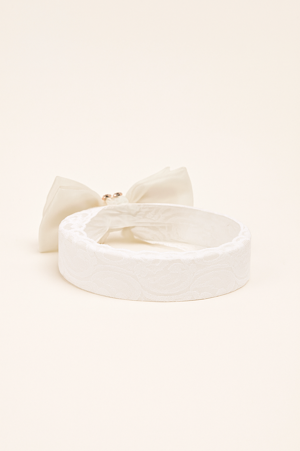 Choko Triple Layered Bow Headband & Girls Off White, Crystals & Pearls for Girls - Choko