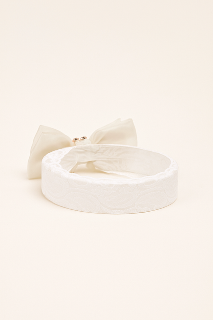 Choko Triple Layered Bow Headband & Girls Off White, Crystals & Pearls for Girls - Choko