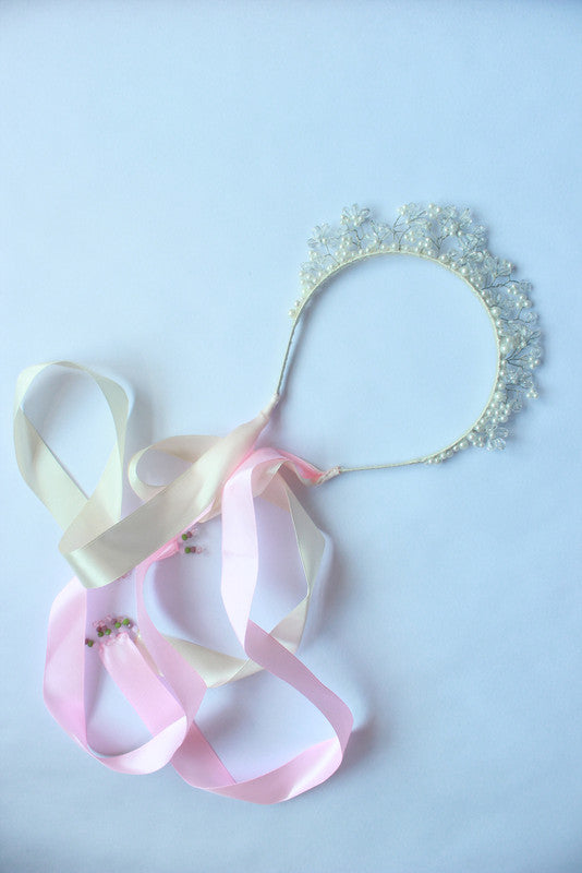 Diamonds of Efflorescence Satin Hairband for Girls & Kids – Blossoming Sparkle Choko
