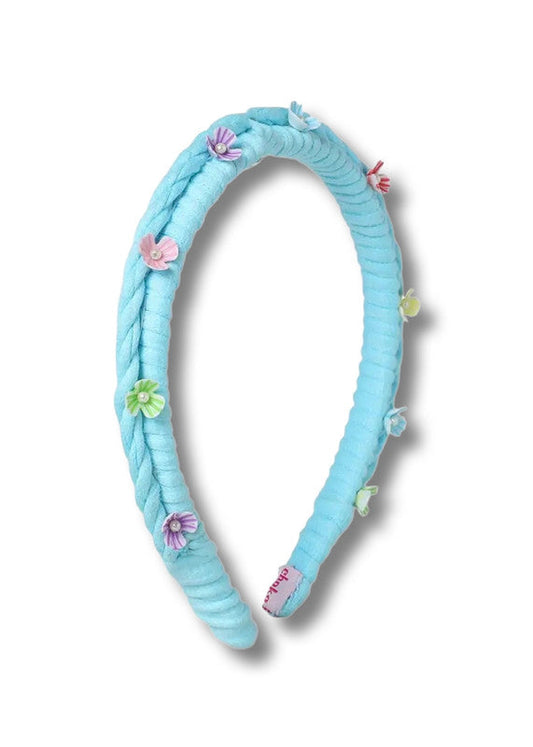 Flower Fairy Braided Hair Band for Girls & Kids - Blue Pastel Charm Choko