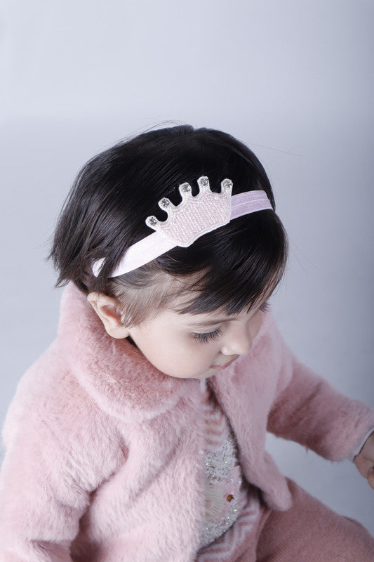 Baby in Pearl Crown Headband for Babies – Peach