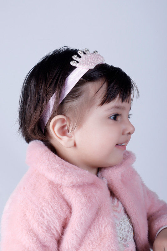 Baby in Pearl Crown Headband for Babies – Peach