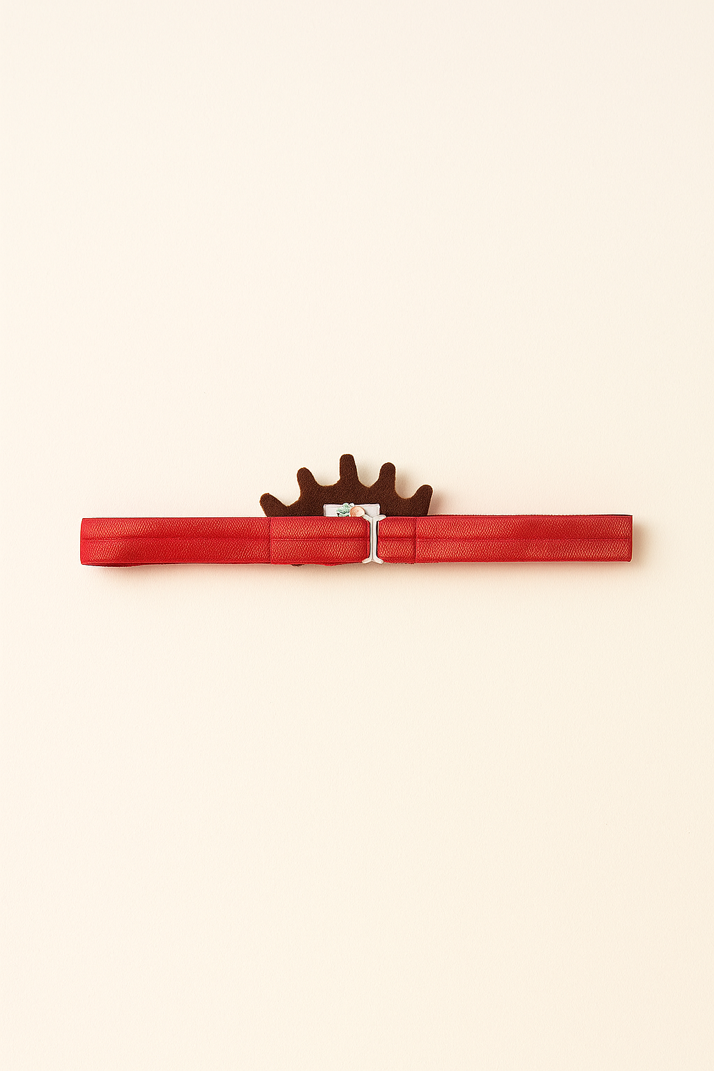 Golden Baby Crown Crystal Hair Band for Babies - Red Elastic - Choko