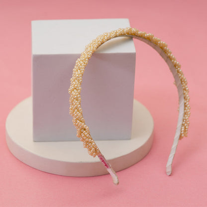 Noble’s Ivory Nacre Hair Band for Girls & Kids – Minimalist Pearlescent Charm Choko
