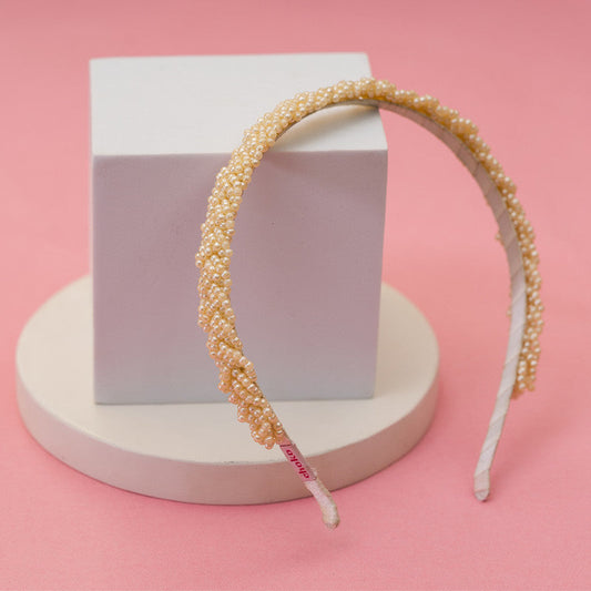 Noble’s Ivory Nacre Hair Band for Girls & Kids – Minimalist Pearlescent Charm Choko