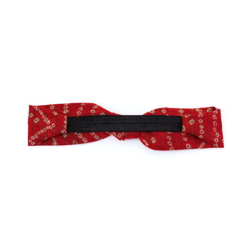 Ghungroo Stretch Hairband for Babies & Kids - Bandhani Print Fusion - Choko