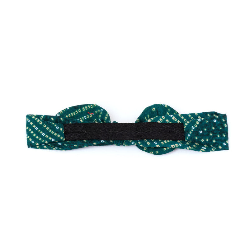 Ghungroo Stretch Hairband for Babies & Kids - Bandhani Print Fusion - Choko