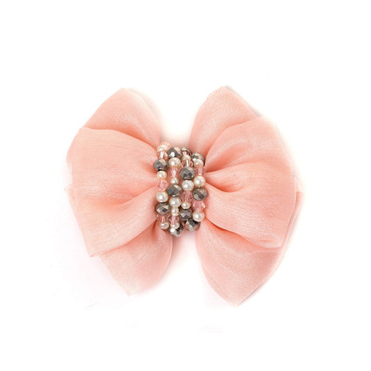 Madame Peach Statement Bow Hair Clip for Girls & Kids - Elegant & Bold Choko