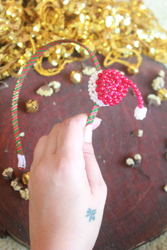 We Stole Santa’s Cap on X’mas Hairband for Girls & Kids – Red Holiday Style