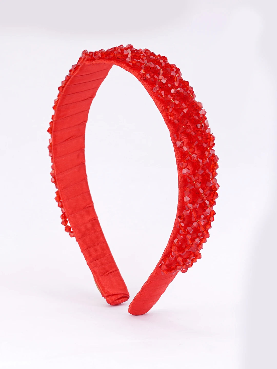 Choko Embellished Interlocked Hairband Festive Red for Girls - Choko