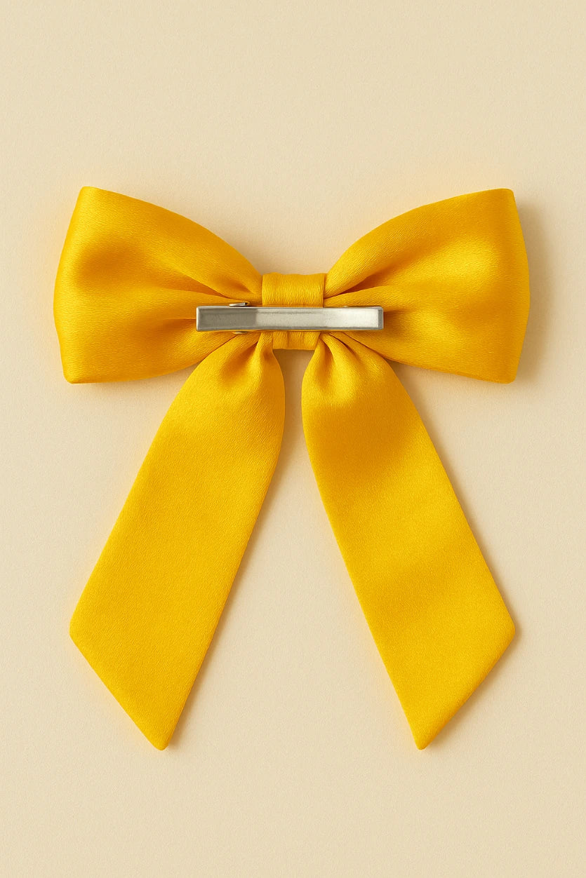Choko Cute Ganesha Printed Bowie Hair Clip for Girls & Kids - Yellow - Choko