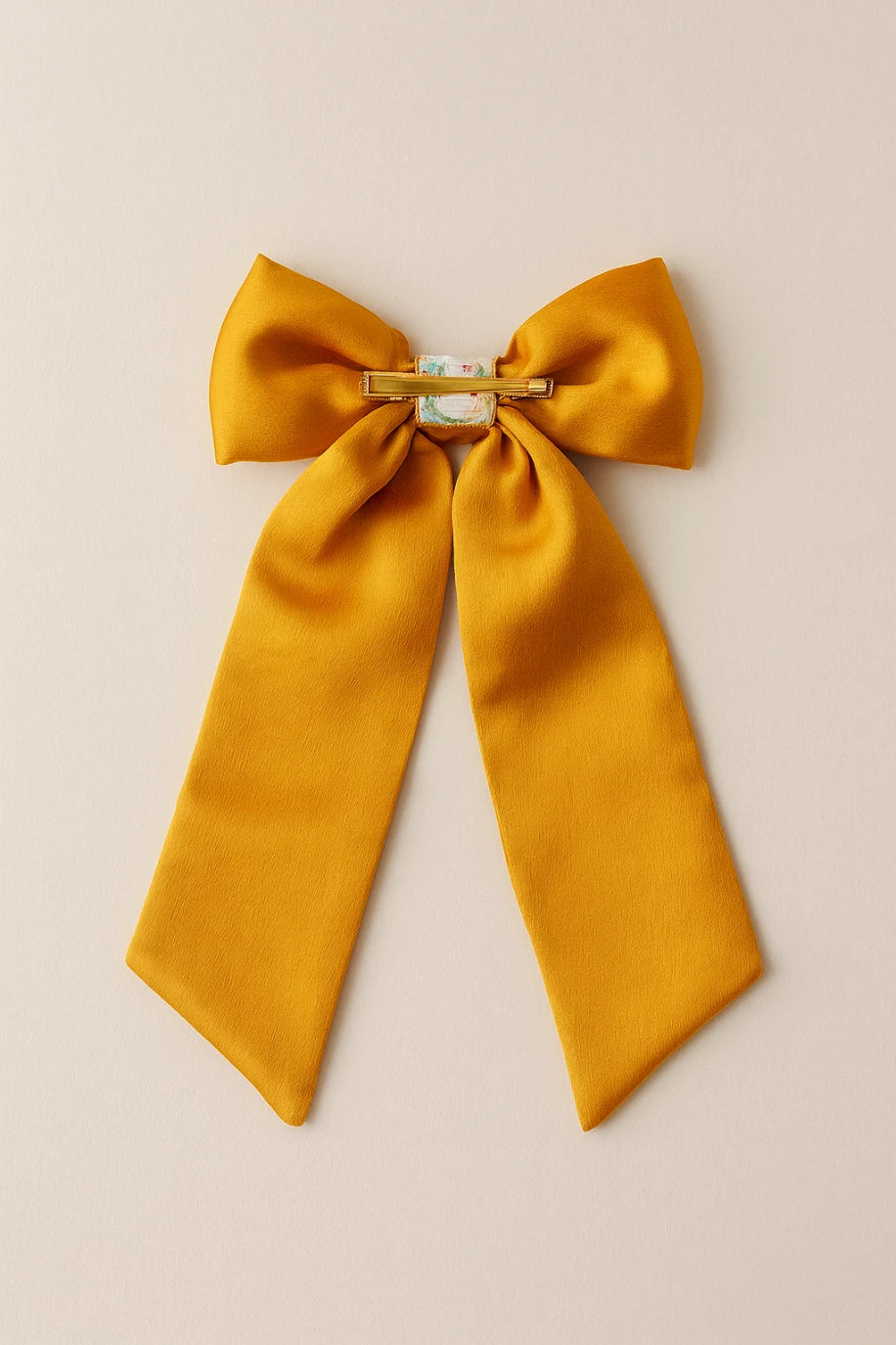 Choko Cute Ganesha Printed Bowie Hair Clip for Girls & Kids - Mustard Yellow - Choko