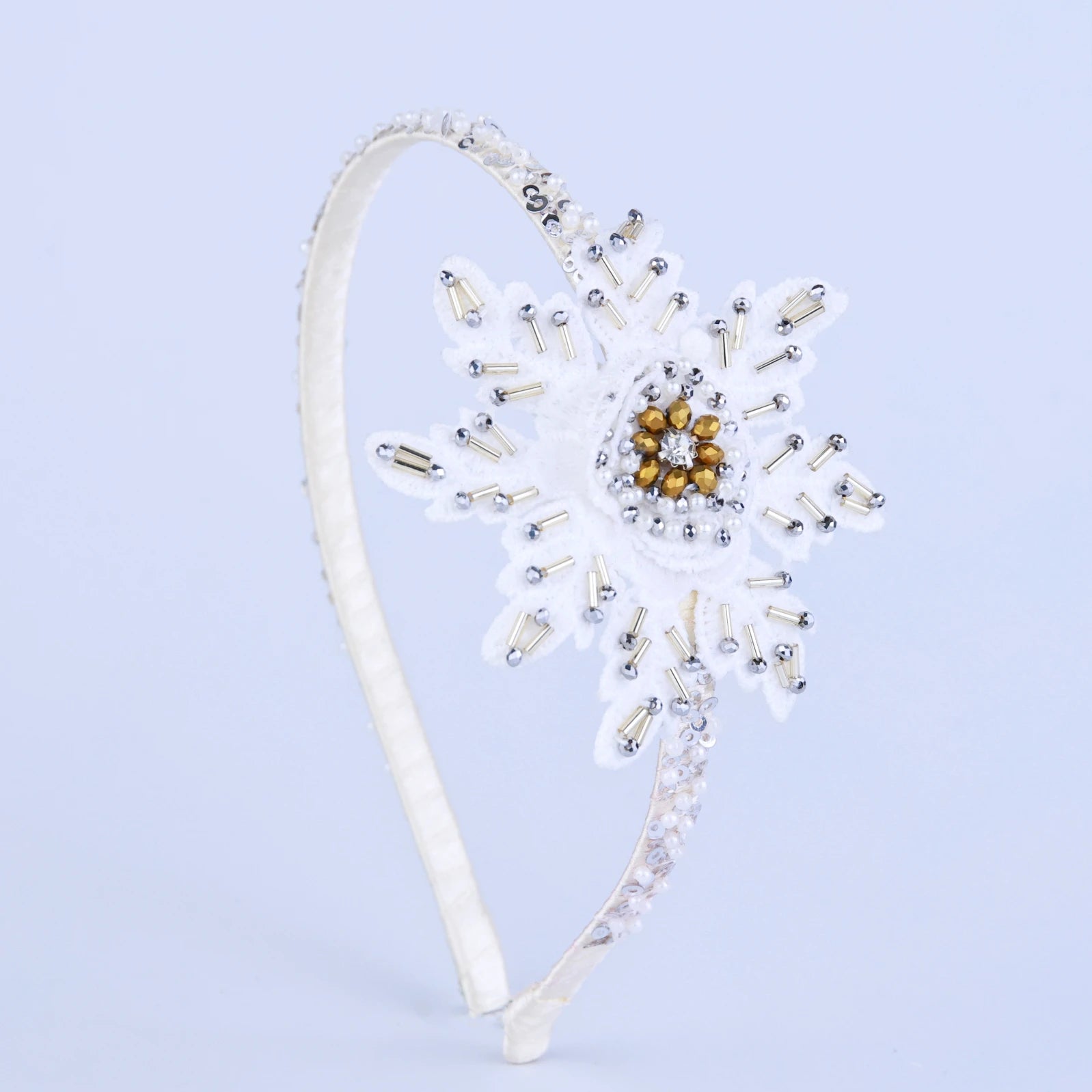 Choko White Rhinestone Embellished Kids Hairband for Girls - Choko