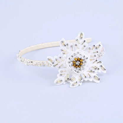 Choko White Rhinestone Embellished Kids Hairband for Girls - Choko