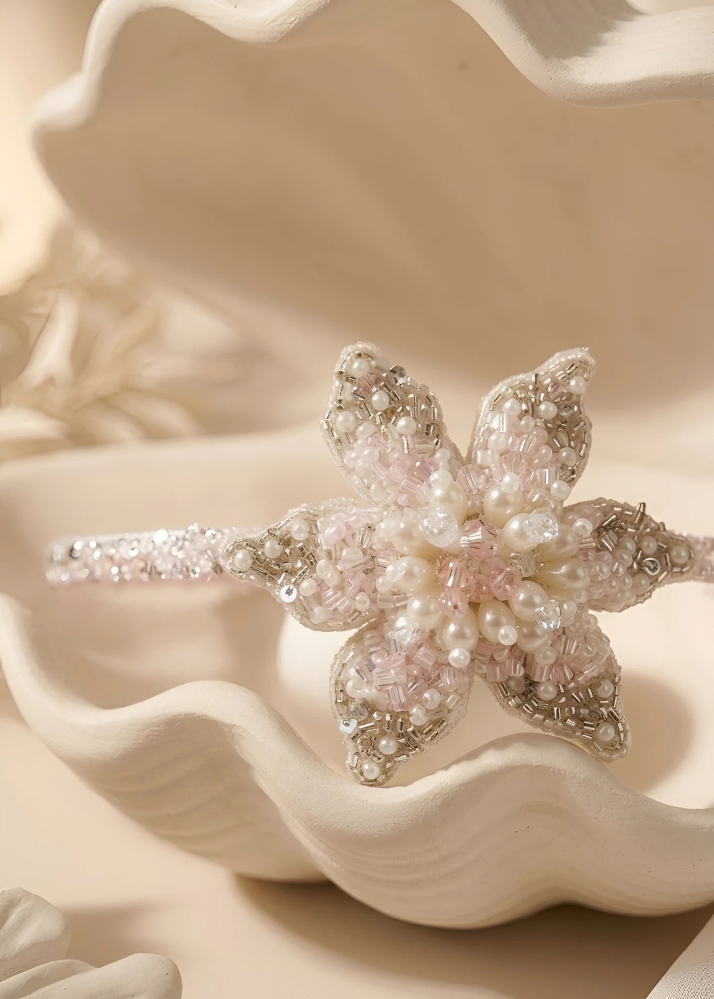 Pink Floral Pearl Hairband for Girls - Choko Kids' Accessory - Choko