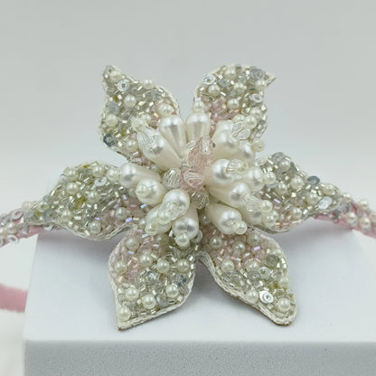 Pink Floral Pearl Hairband for Girls - Choko Kids' Accessory - Choko