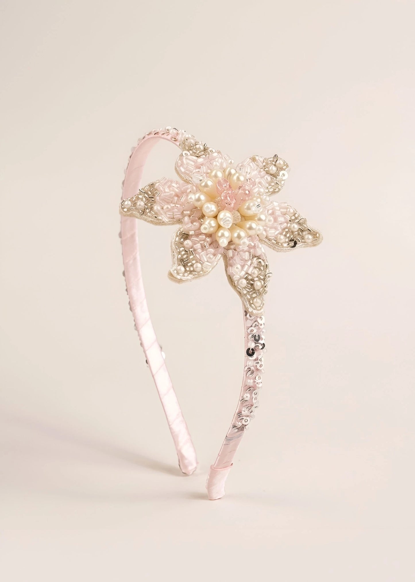 Pink Floral Pearl Hairband for Girls - Choko Kids' Accessory - Choko
