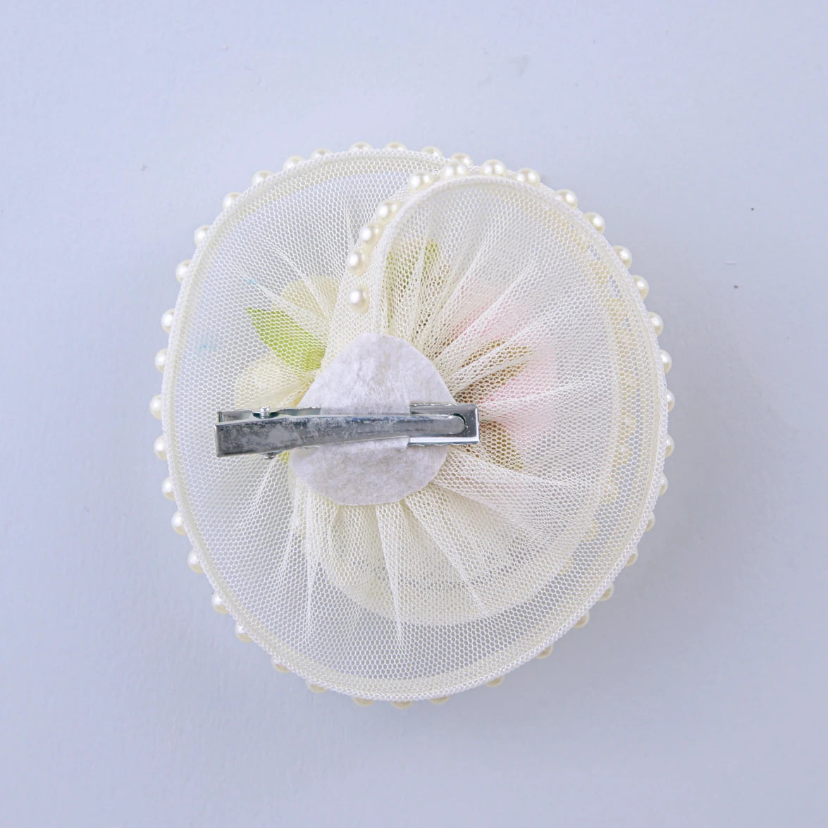 Choko Floral Lace Pearled Hat Hairclip for Girls - Choko