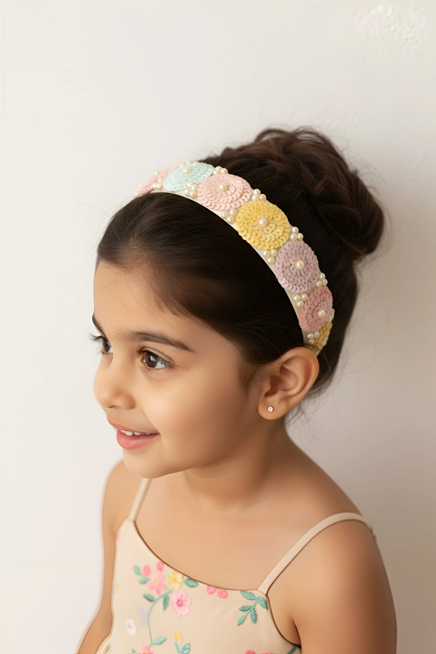 Kids Sequin & Pearl Hairband Pink – Cute Hairband for Girls | Choko - Choko