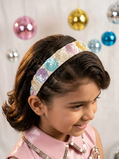Kids Sequin & Pearl Hairband Pink – Cute Hairband for Girls | Choko - Choko