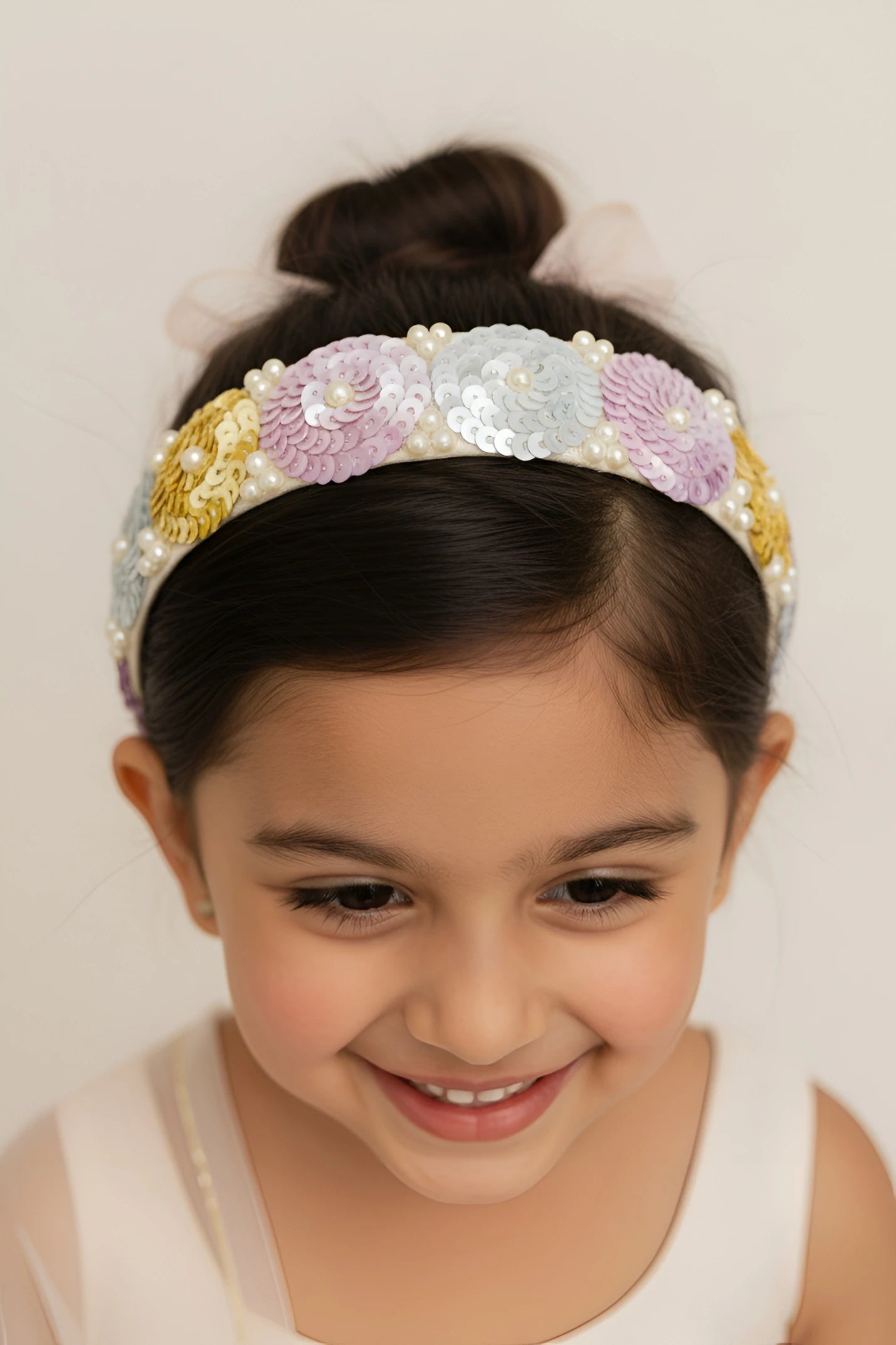 Kids Sequin & Pearl Hairband Pink – Cute Hairband for Girls | Choko - Choko