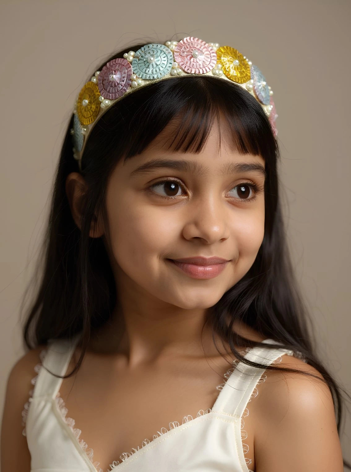 Kids sequin and pearl hairband in pink for girls