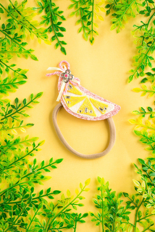 Choko Merino Wool Tangy Lemon Headband for Girls - Yellow