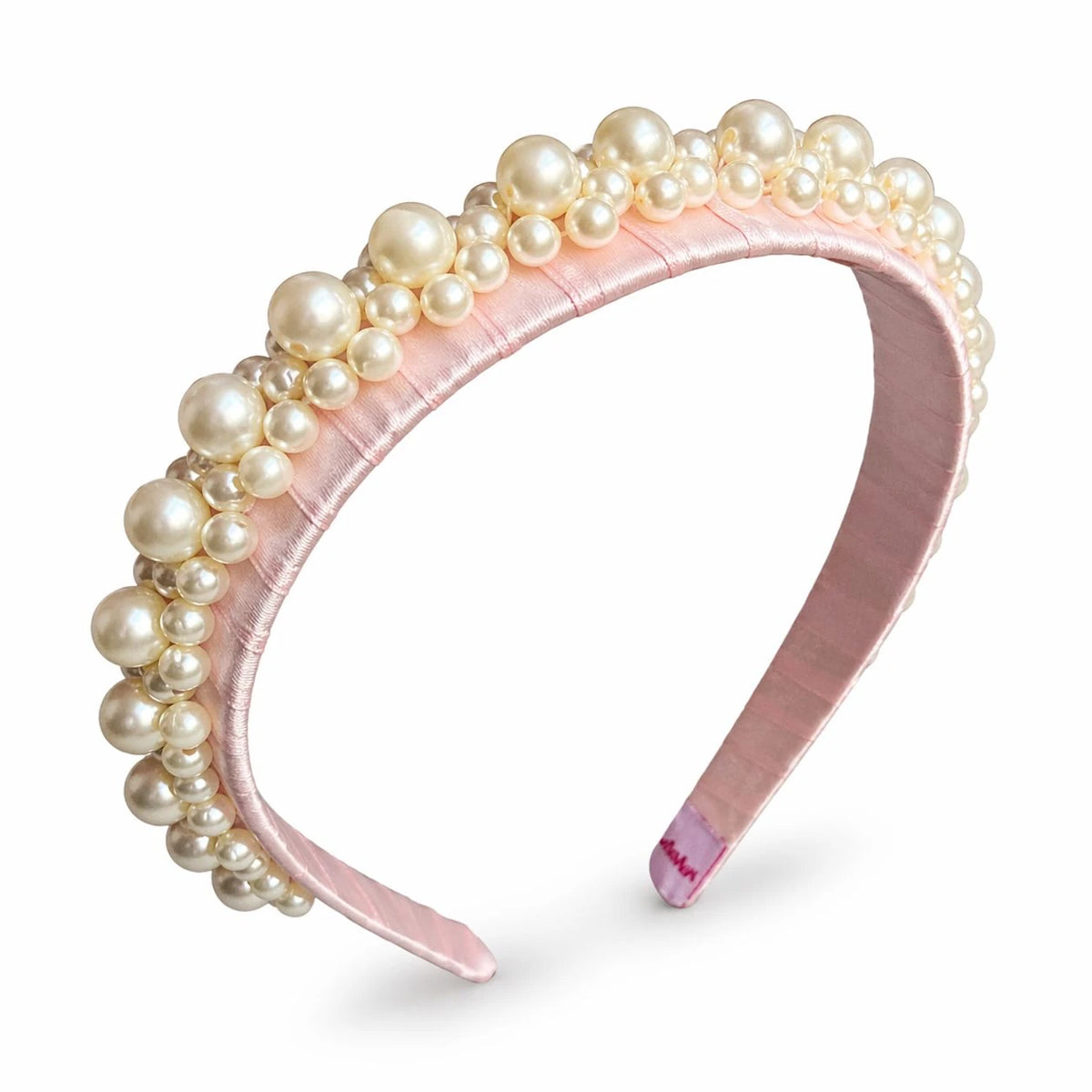 Queen's Glory Statement Pearl Hairband for Girls - Pink - Choko